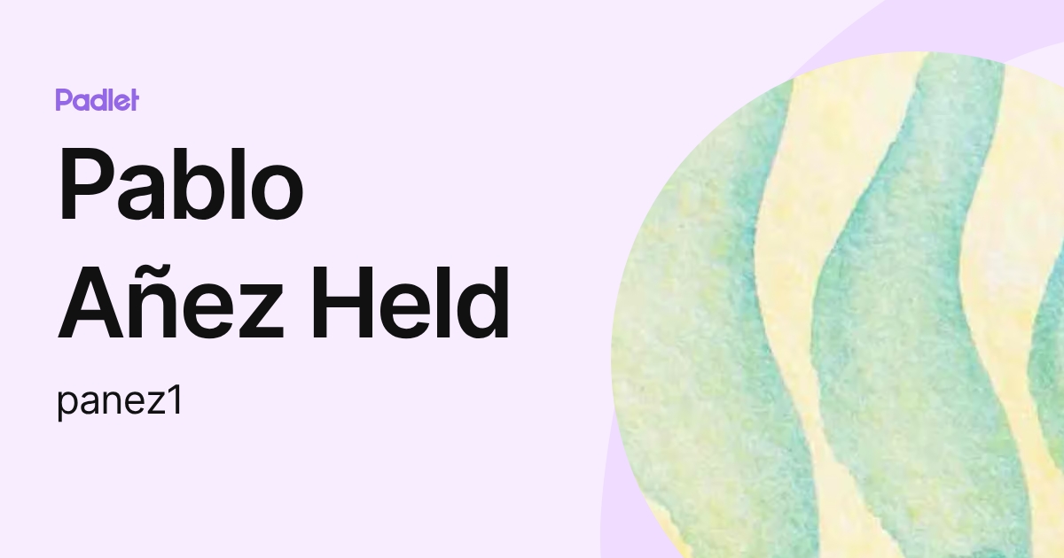 Pablo Añez Held (panez1) profile | Padlet