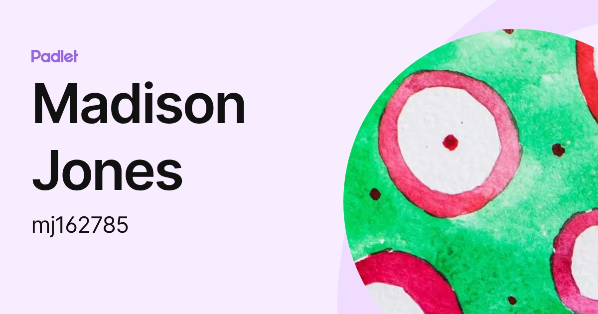 Madison Jones (mj162785) profile | Padlet