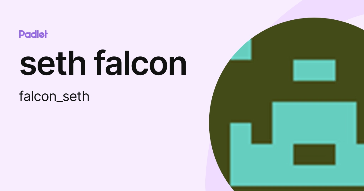 Seth Falcon Falcon Seth Profile Padlet
