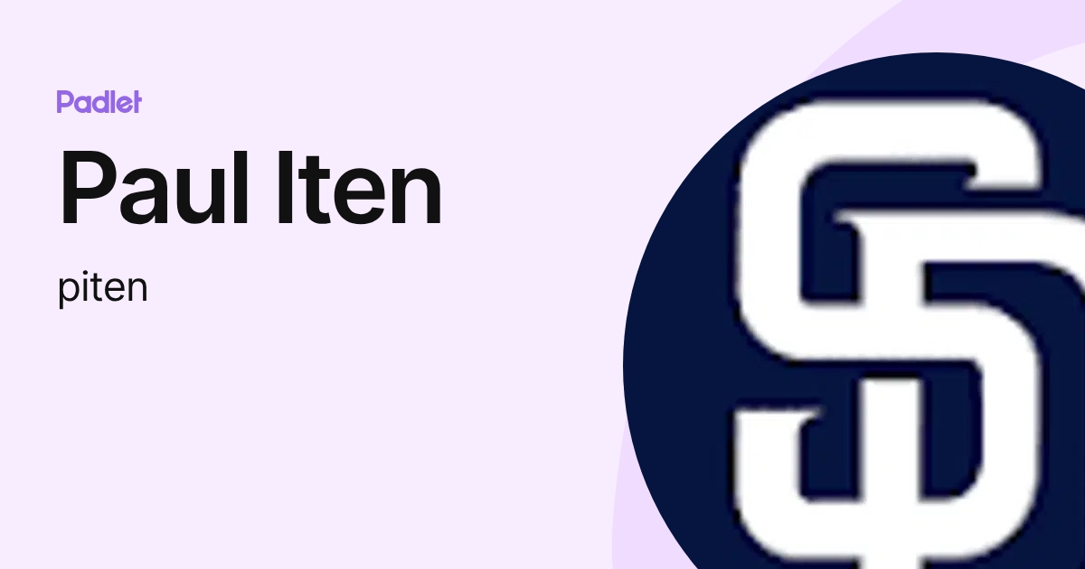 Paul Iten (piten) profile | Padlet