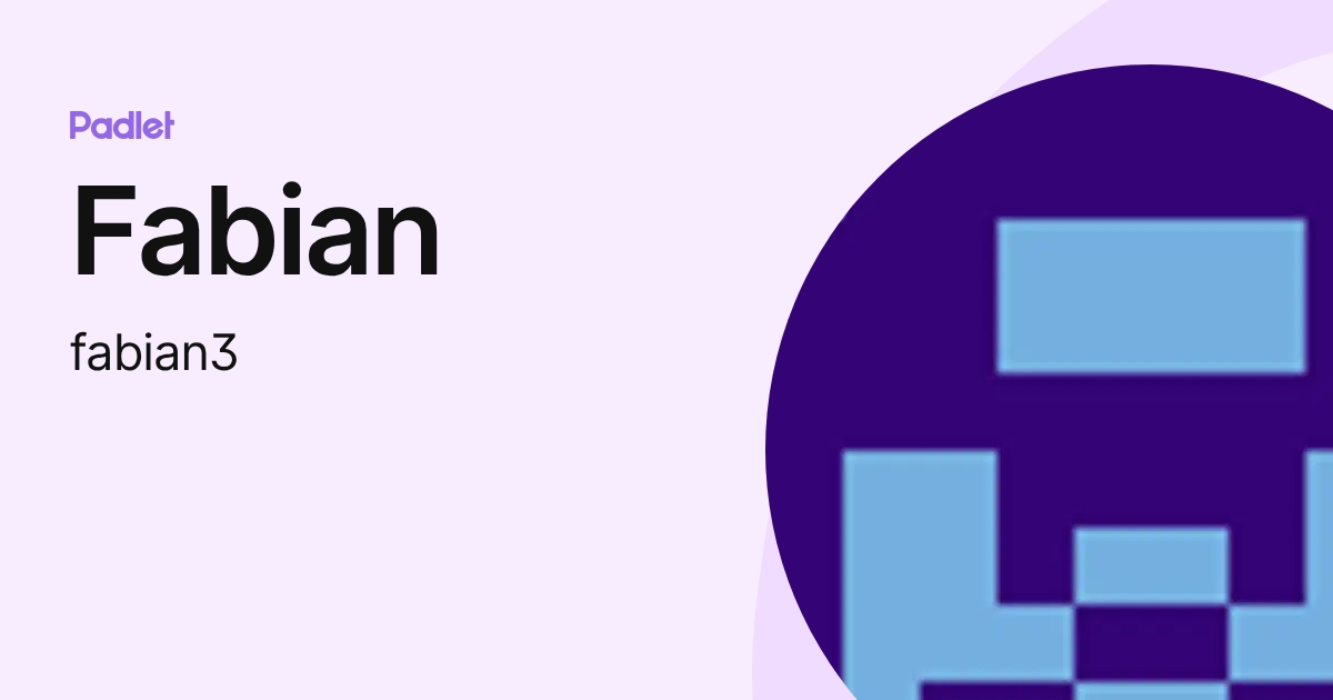 Fabian (fabian3) profile | Padlet