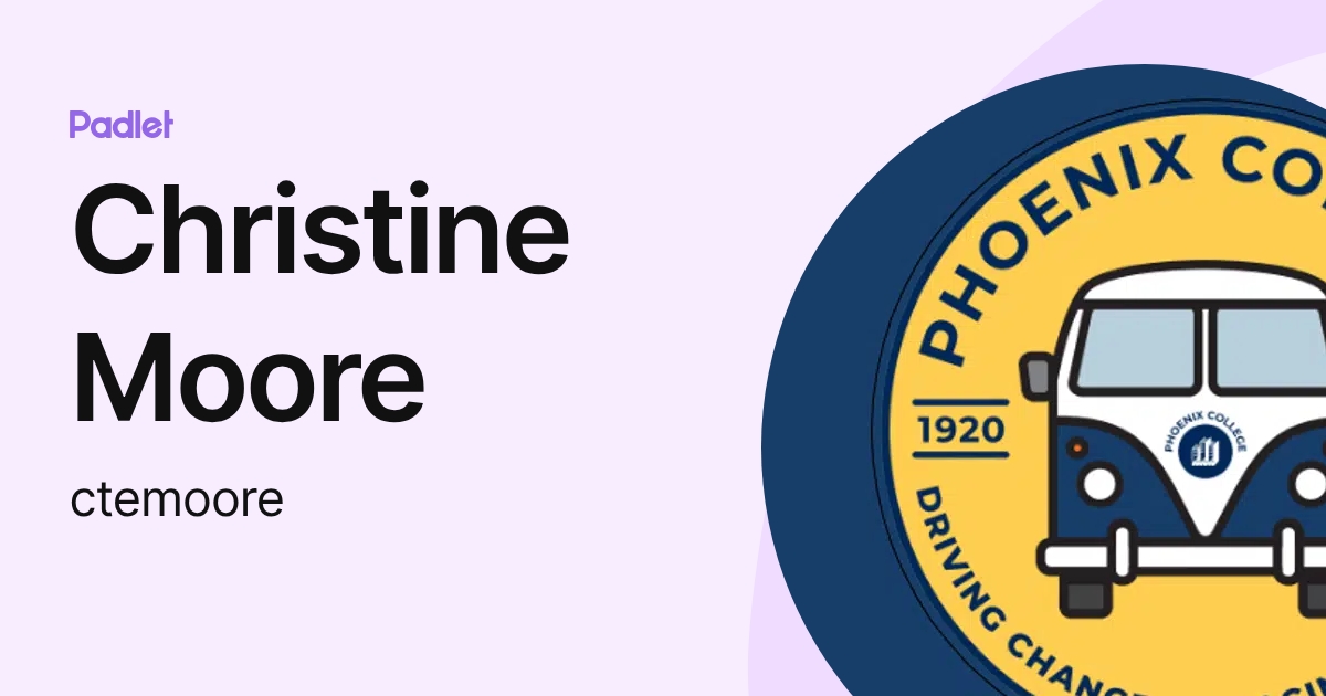 Christine Moore (ctemoore) profile | Padlet