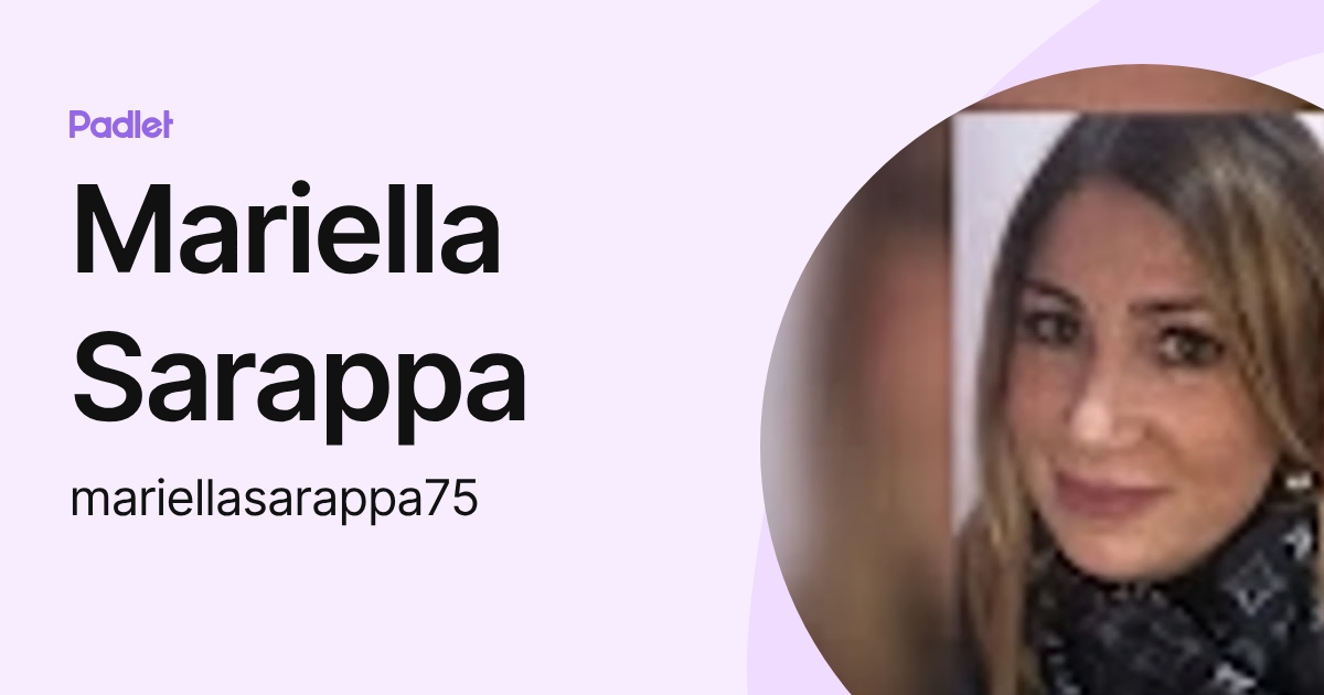 Mariella Sarappa (mariellasarappa75) profile | Padlet