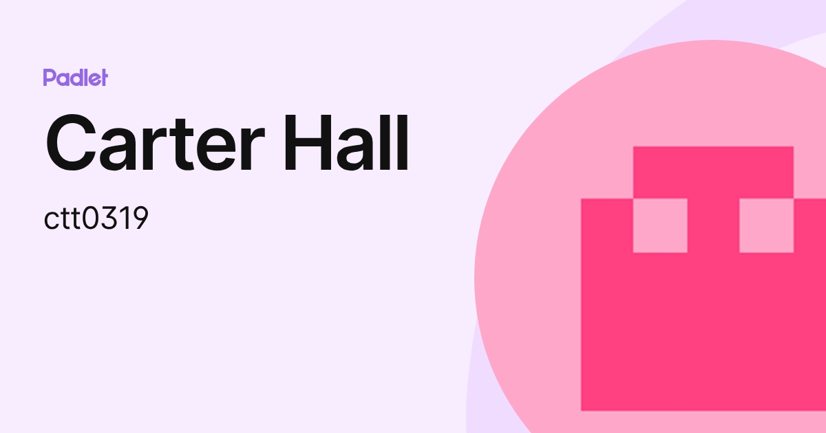 Carter Hall (ctt0319) profile | Padlet