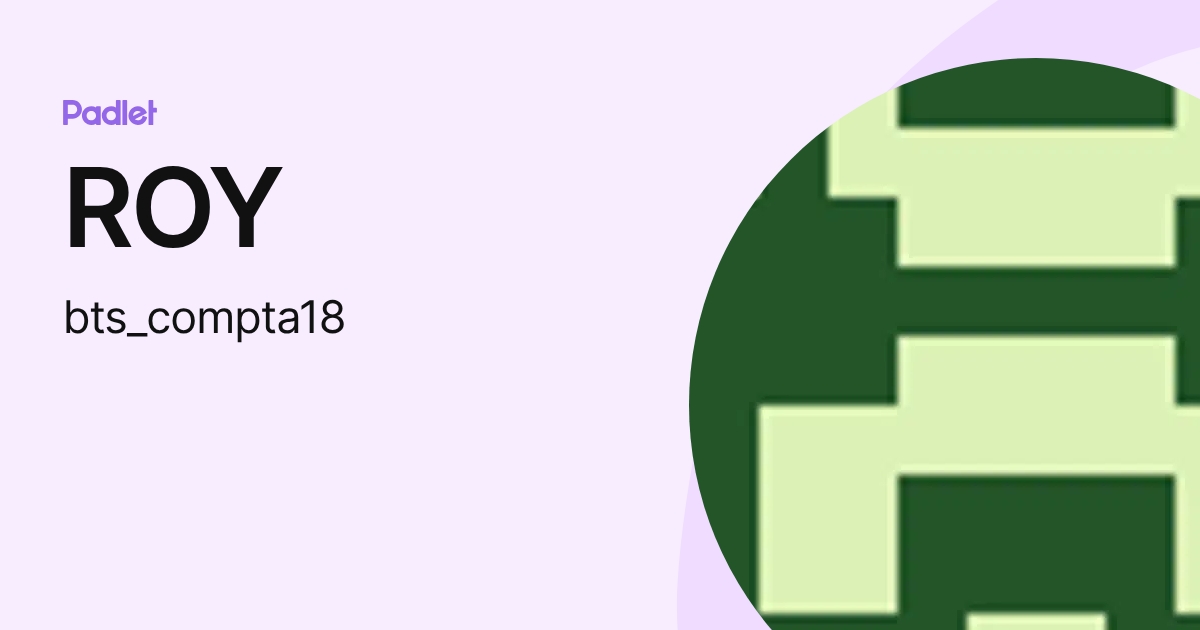 ROY (bts_compta18) profile | Padlet