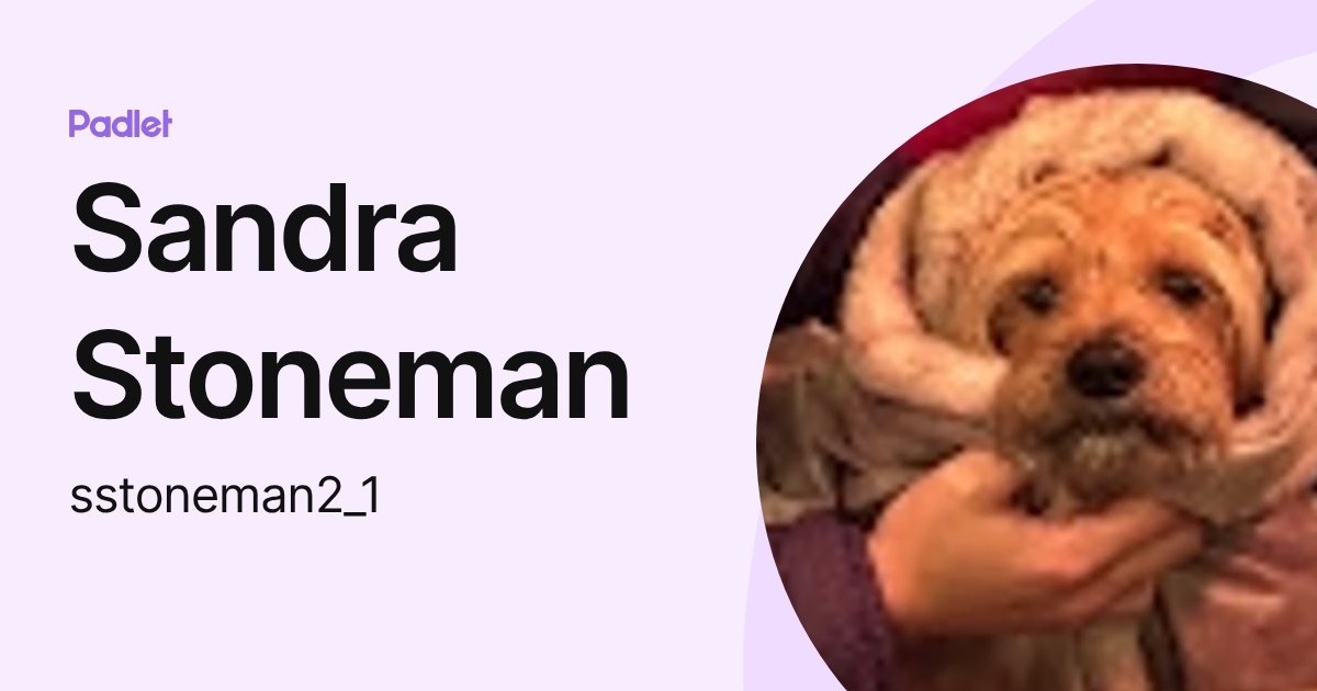 Sandra Stoneman (sstoneman2_1) profile | Padlet