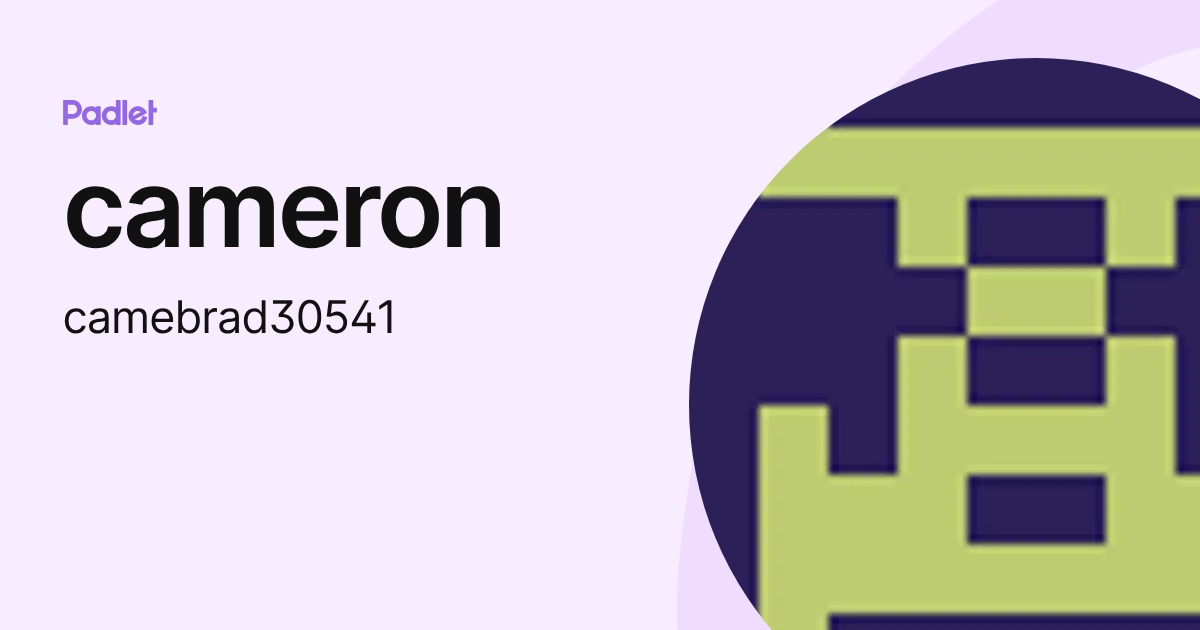 cameron (camebrad30541) profile | Padlet