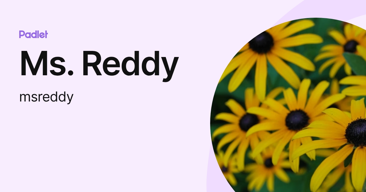 Ms. Reddy (msreddy) profile | Padlet