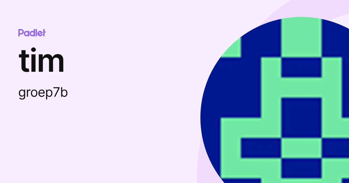 tim (groep7b) profile | Padlet