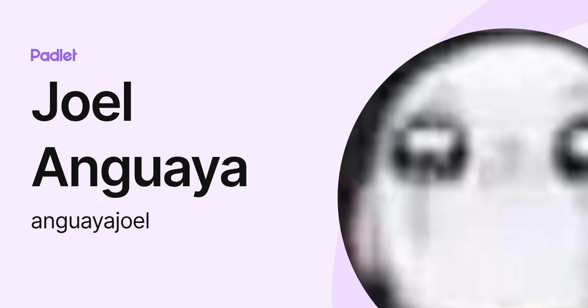 Joel Anguaya (anguayajoel) profile | Padlet