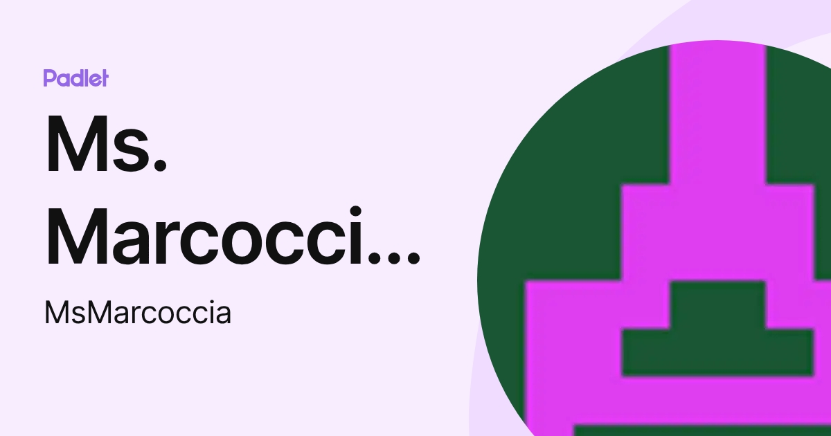 Ms. Marcoccia - David Leeder MS (1544) (MsMarcoccia) profile | Padlet