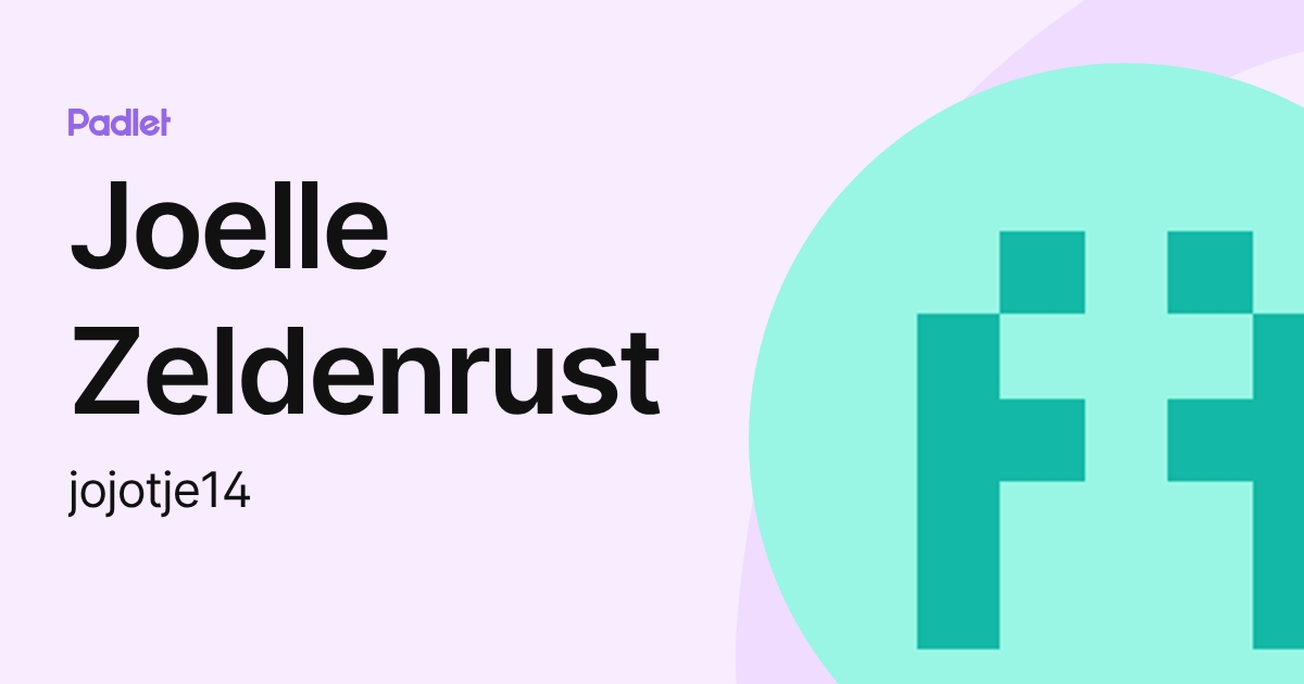 Joelle Zeldenrust (jojotje14) profile | Padlet