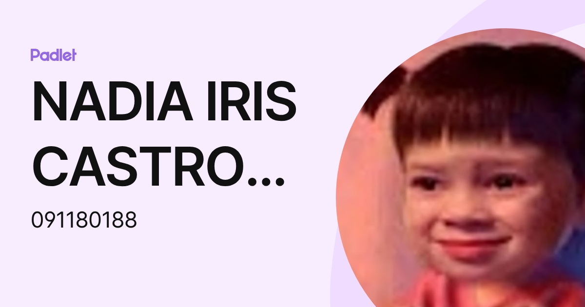 NADIA IRIS CASTRO ESPA A (091180188) profile | Padlet