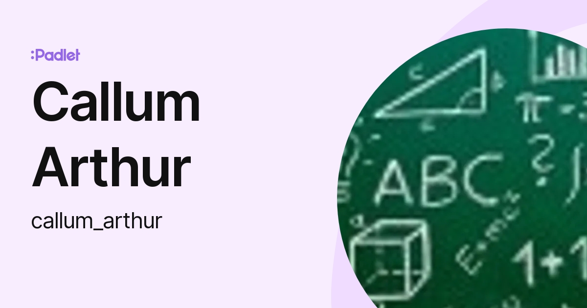 Callum Arthur (callum_arthur) profile Padlet