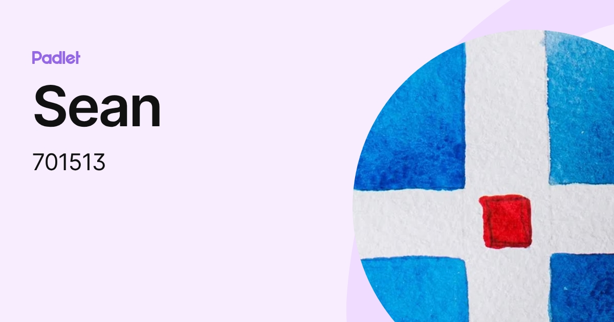 Sean (701513) profile | Padlet