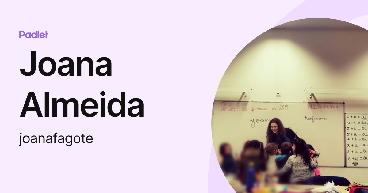 Joana Almeida (joanafagote) profile | Padlet