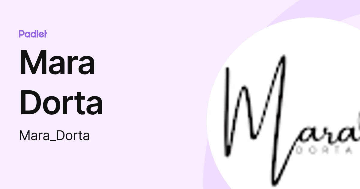 Mara Dorta (Mara_Dorta) profile | Padlet