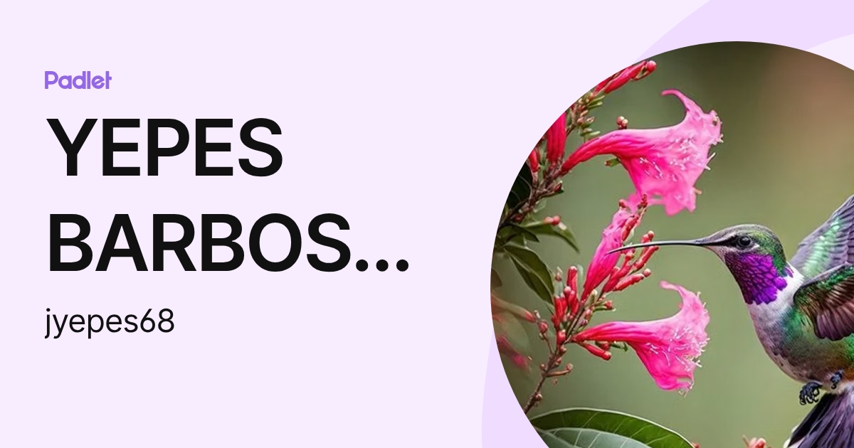 YEPES BARBOSA JESSICA PAOLA (jyepes68) profile | Padlet