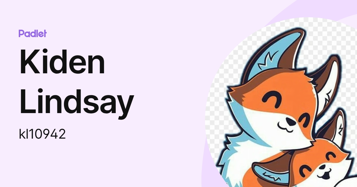 Kiden Lindsay (kl10942) profile | Padlet
