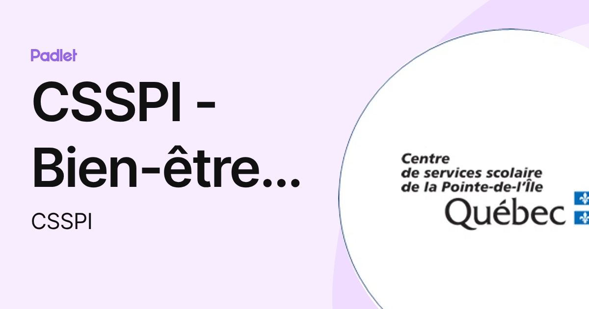 CSSPI - Bien-être psychologique au travail (CSSPI) profile | Padlet