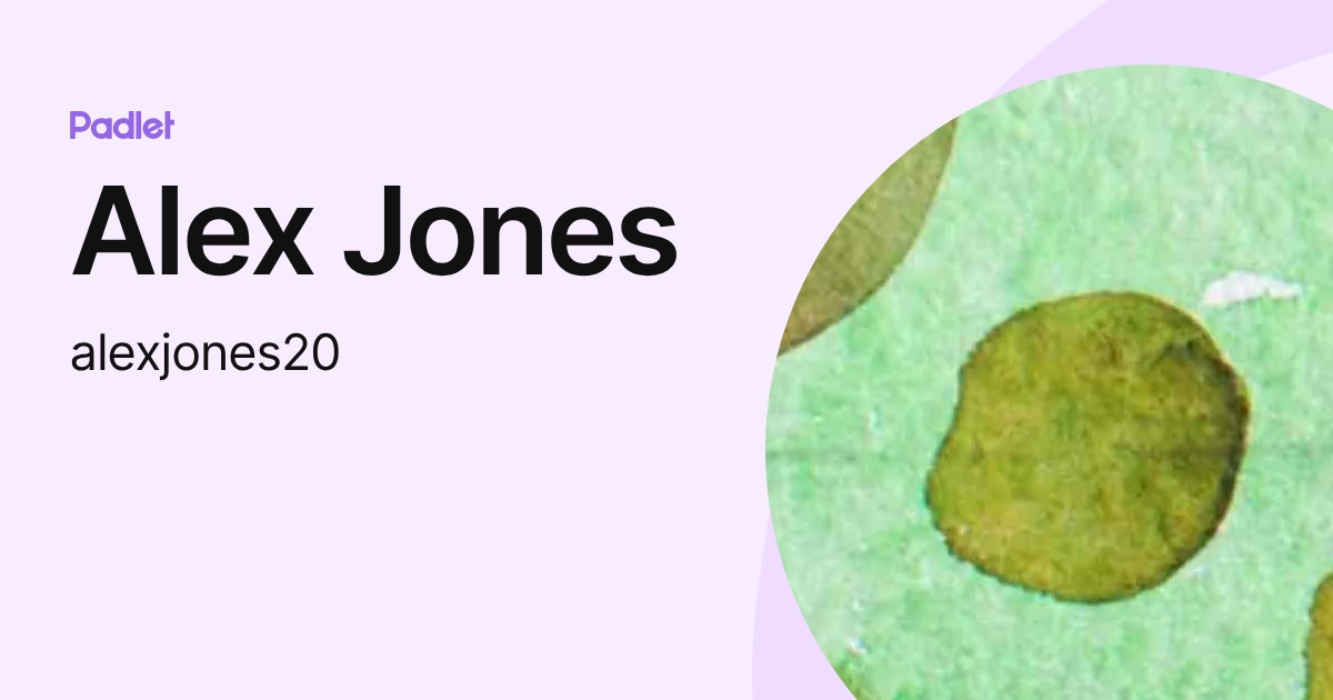 Alex Jones (alexjones20) profile | Padlet