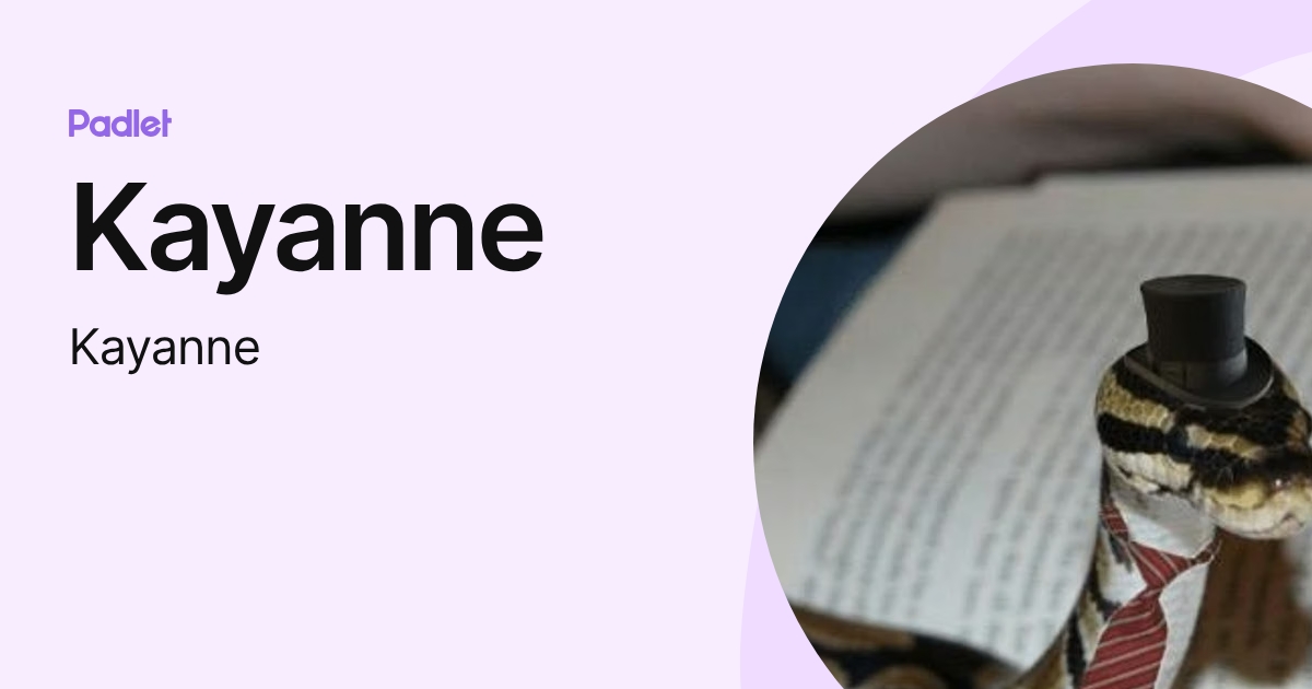 Kayanne (Kayanne) profile | Padlet