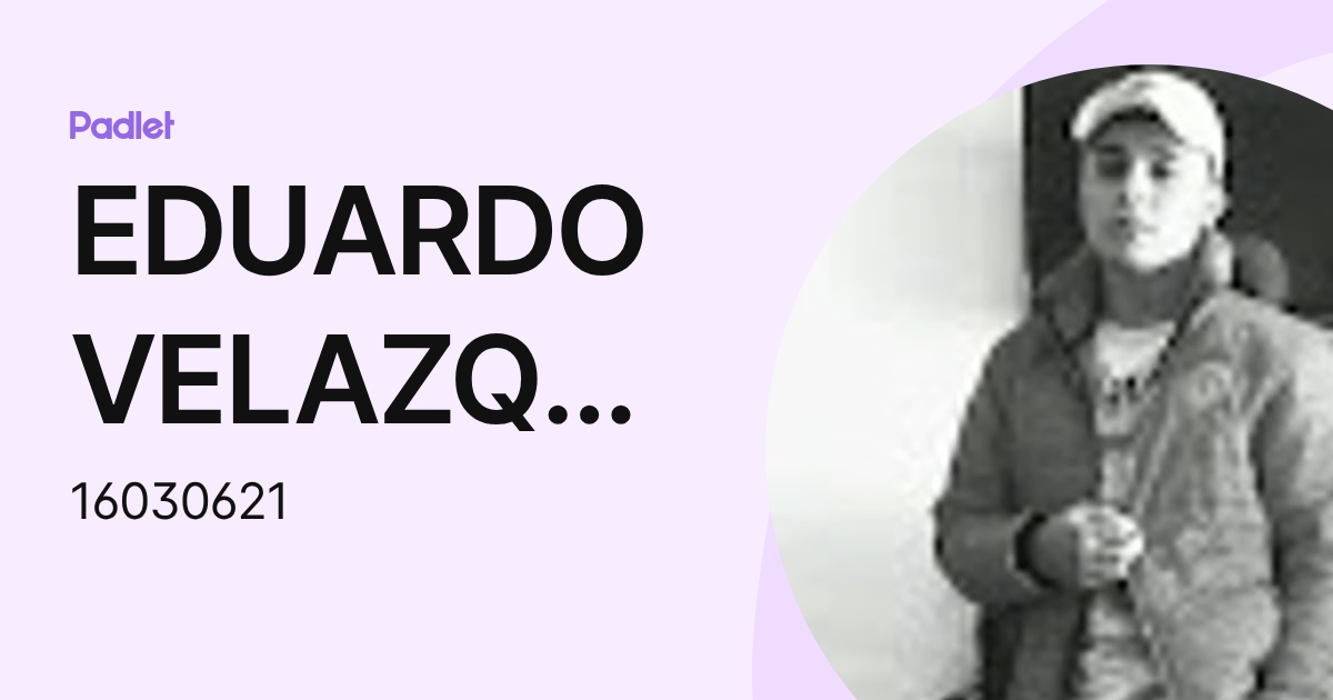 EDUARDO VELAZQUEZ TAPIA (16030621) profile | Padlet