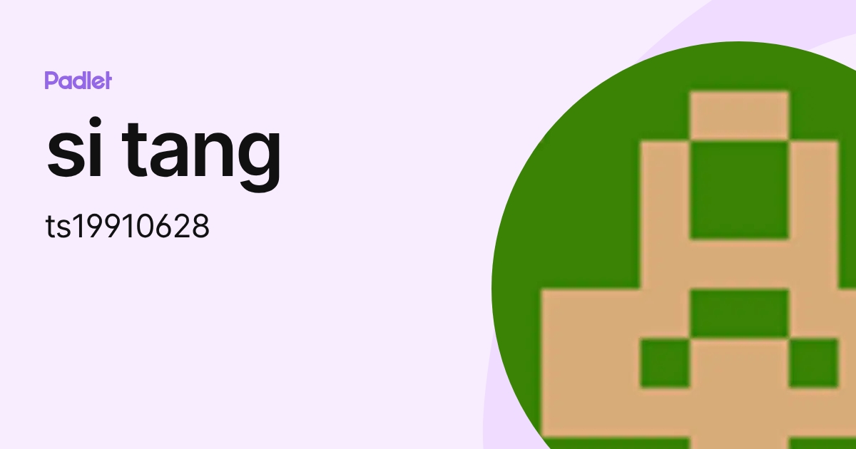 si tang (ts19910628) profile | Padlet