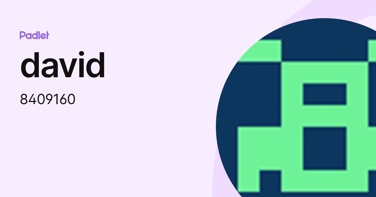 david (8409160) profile | Padlet