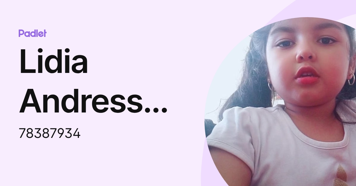 Lidia Andressa Bullon Oliveira (78387934) profile | Padlet