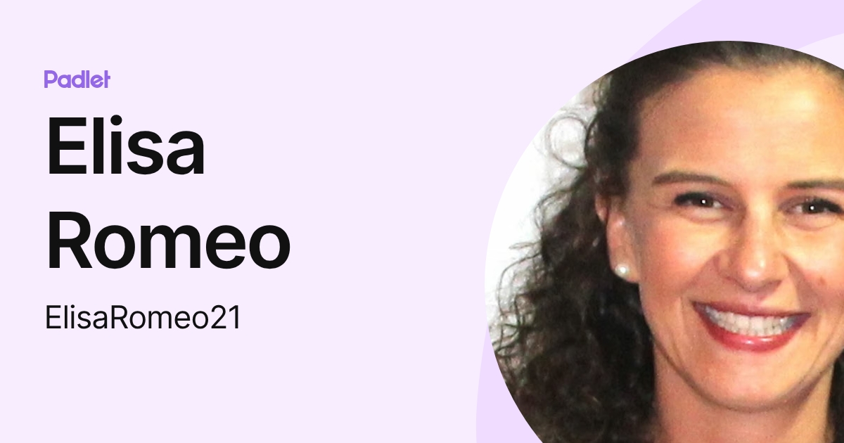 Elisa Romeo (ElisaRomeo21) profile | Padlet