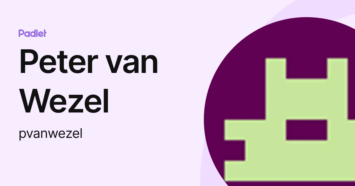 Peter van Wezel (pvanwezel) profile | Padlet