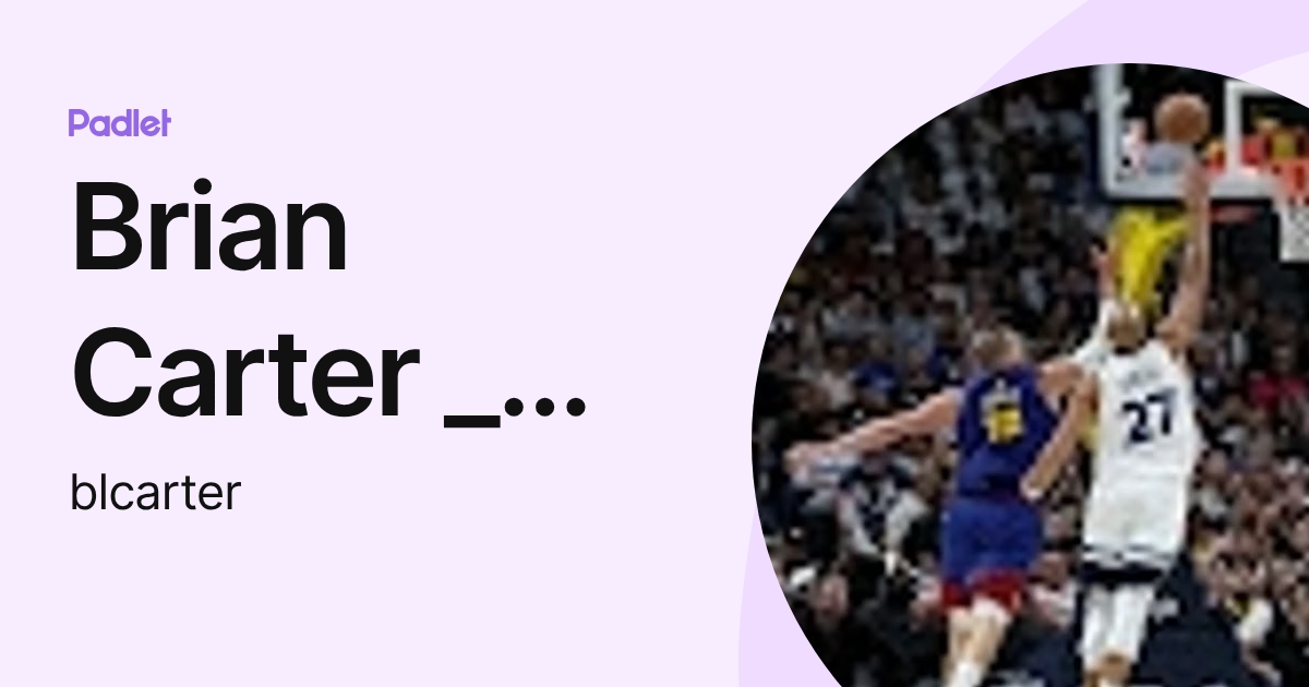 Brian Carter _ Student - FuquayVarinaMS (blcarter) profile | Padlet