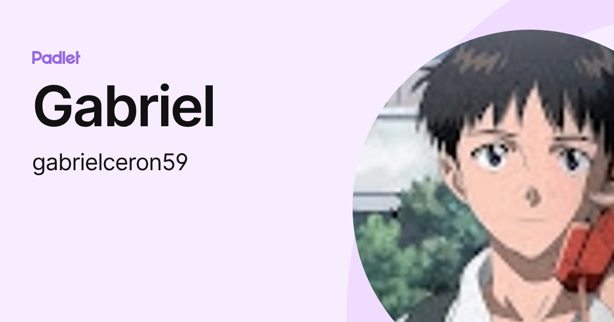 Gabriel (gabrielceron59) profile | Padlet