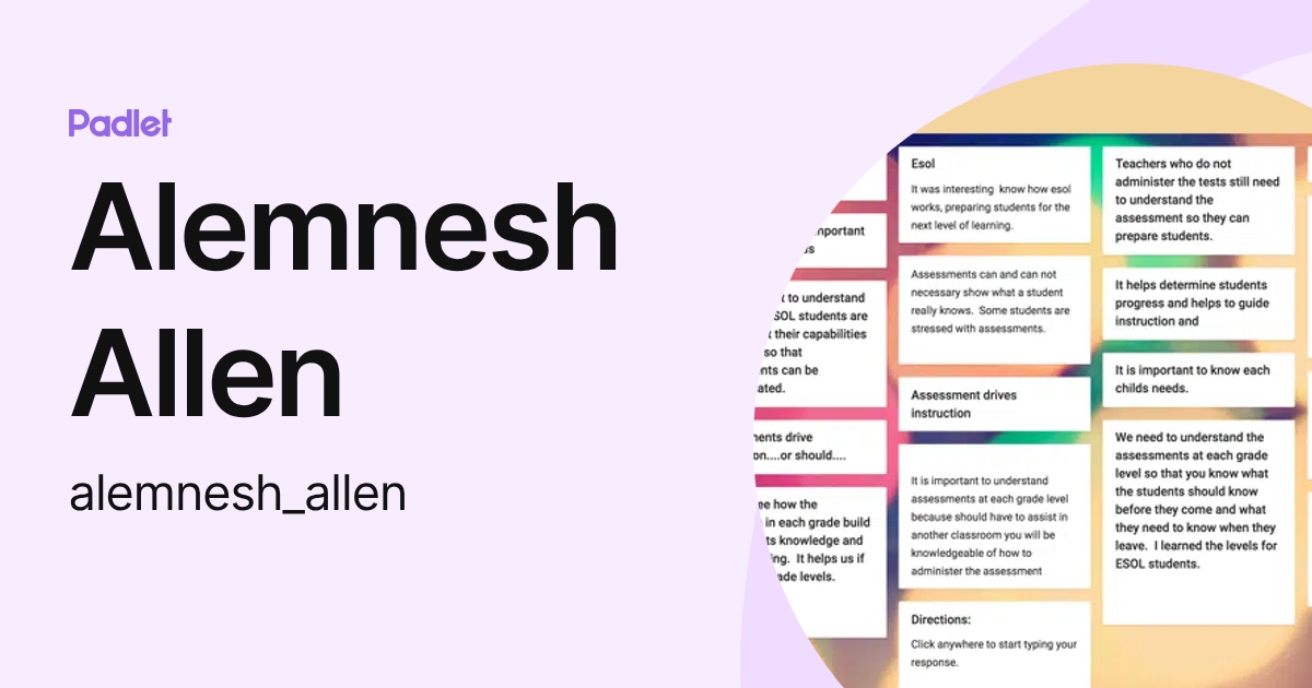 Alemnesh Allen (alemnesh_allen) profile | Padlet