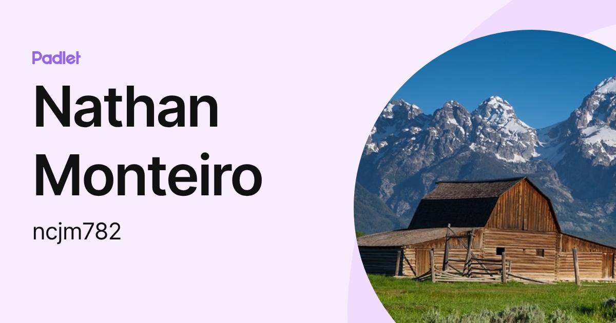 Nathan Monteiro (ncjm782) profile | Padlet