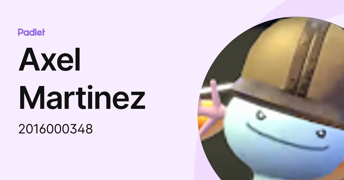Axel Martinez (2016000348) profile | Padlet