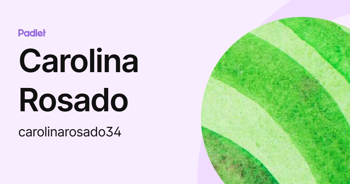 Carolina Rosado Carolinarosado34 Profile Padlet