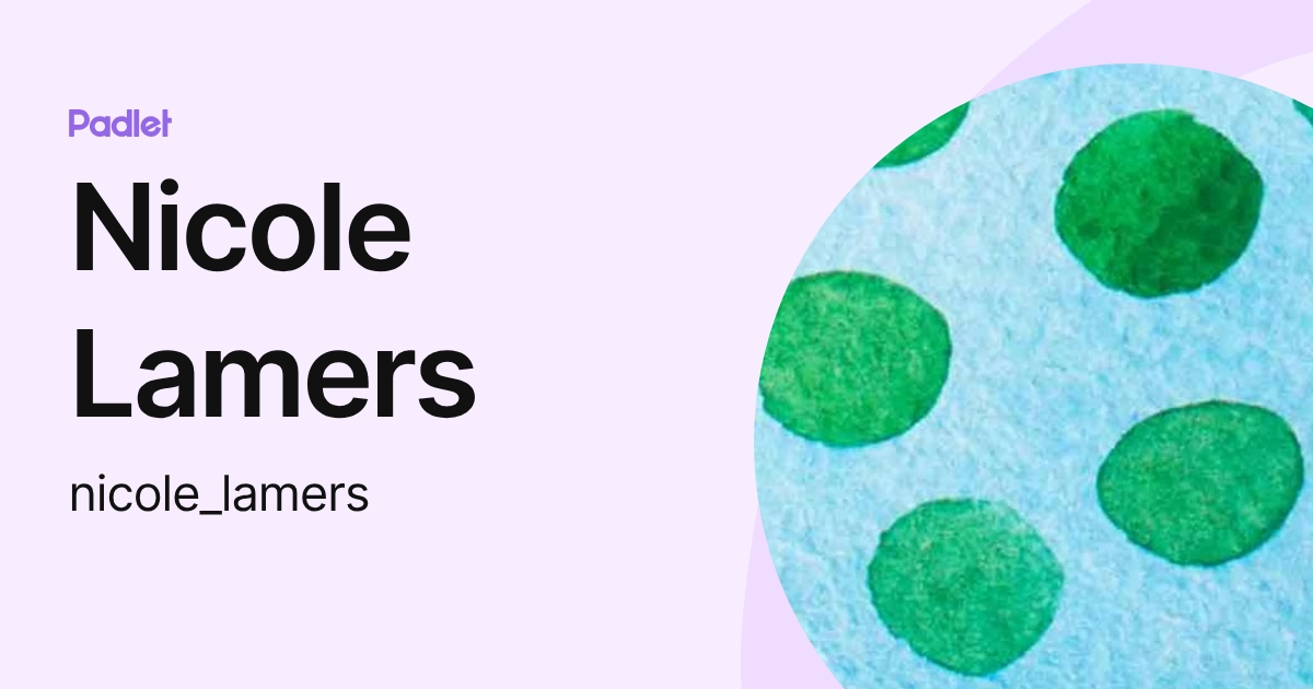 Nicole Lamers (nicole_lamers) profile | Padlet