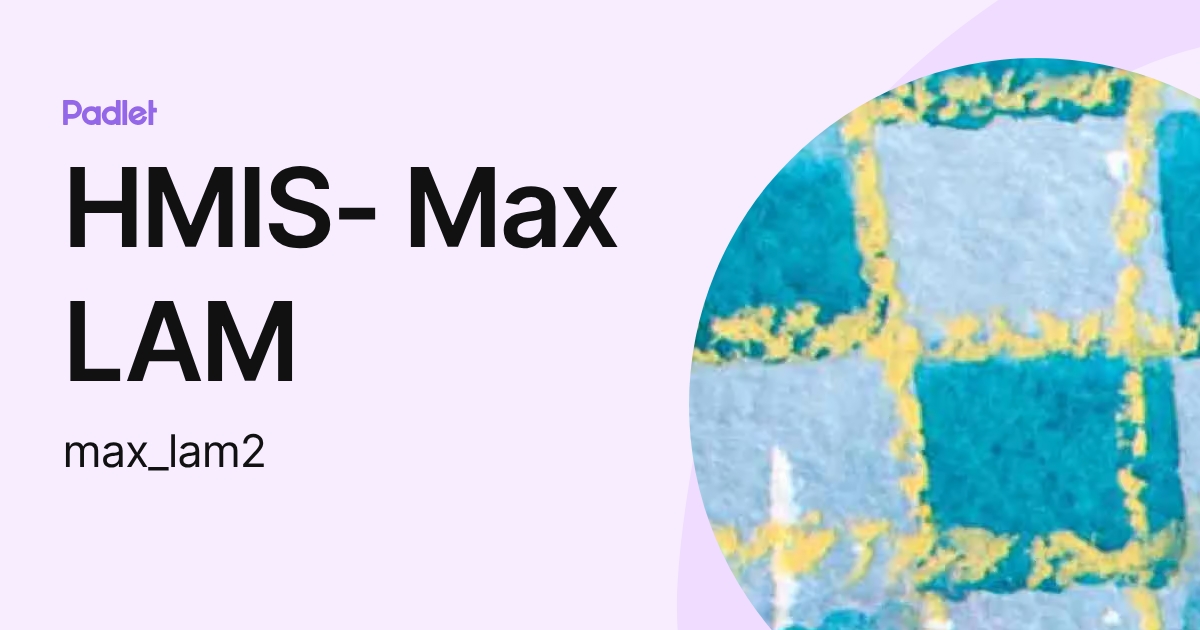 HMIS- Max LAM (max_lam2) profile | Padlet