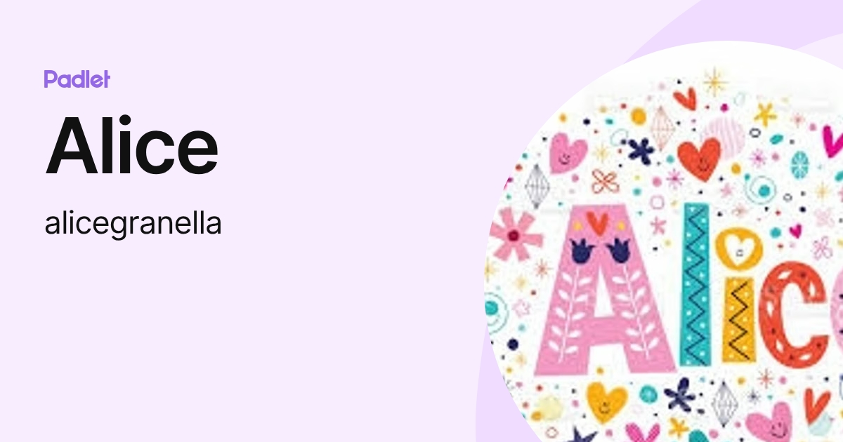 Alice (alicegranella) profile | Padlet