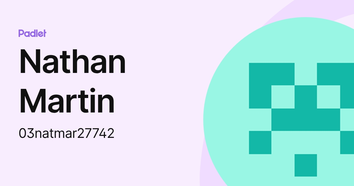 Nathan Martin (03natmar27742) profile | Padlet