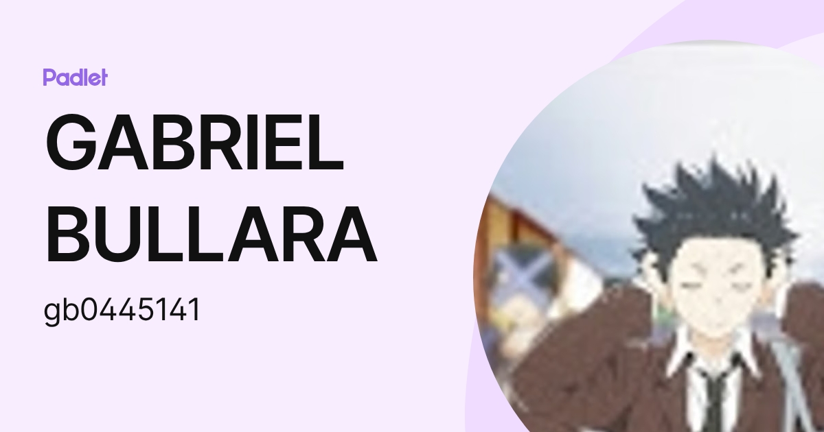 GABRIEL BULLARA (gb0445141) profile | Padlet