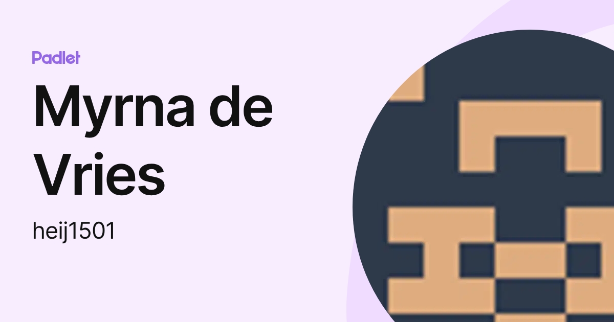 Myrna de Vries (heij1501) profile | Padlet