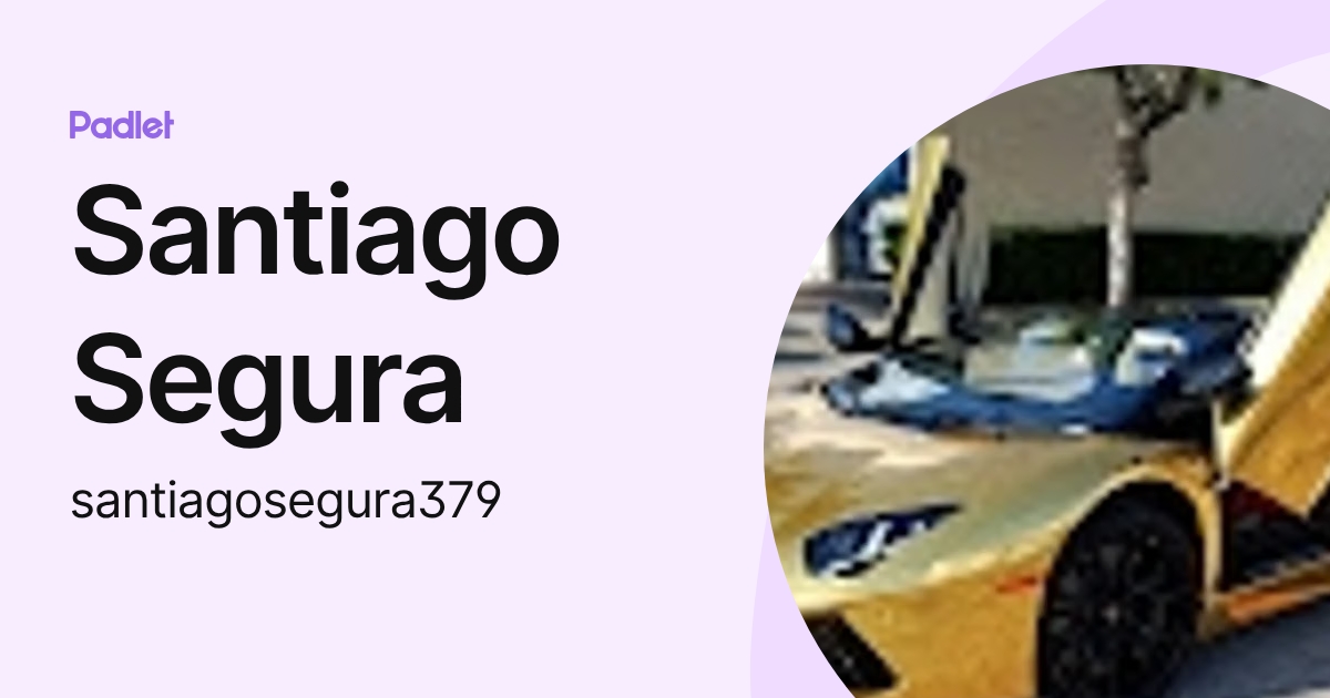 Santiago Segura (santiagosegura379) profile | Padlet