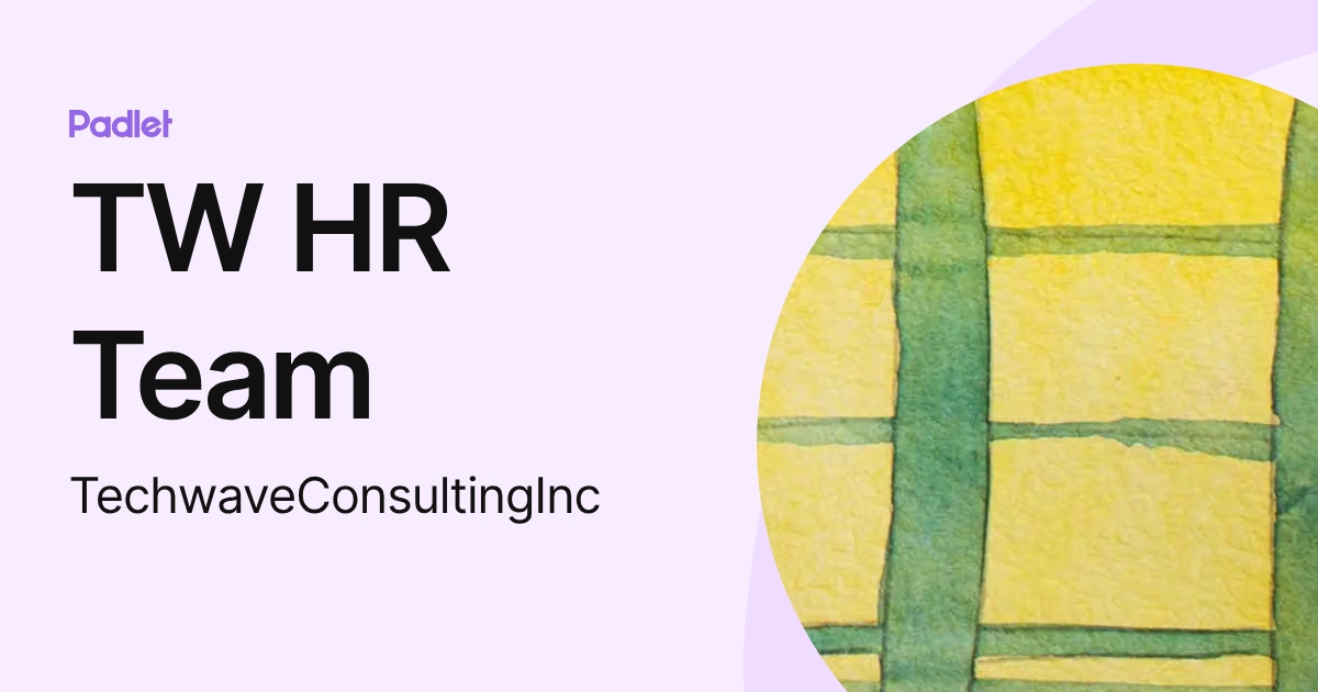 TW HR Team (TechwaveConsultingInc) profile | Padlet