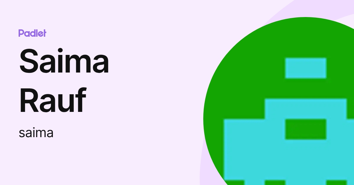 Pakistan Saima Rauf Saima Rauf (saima) profile | Padlet