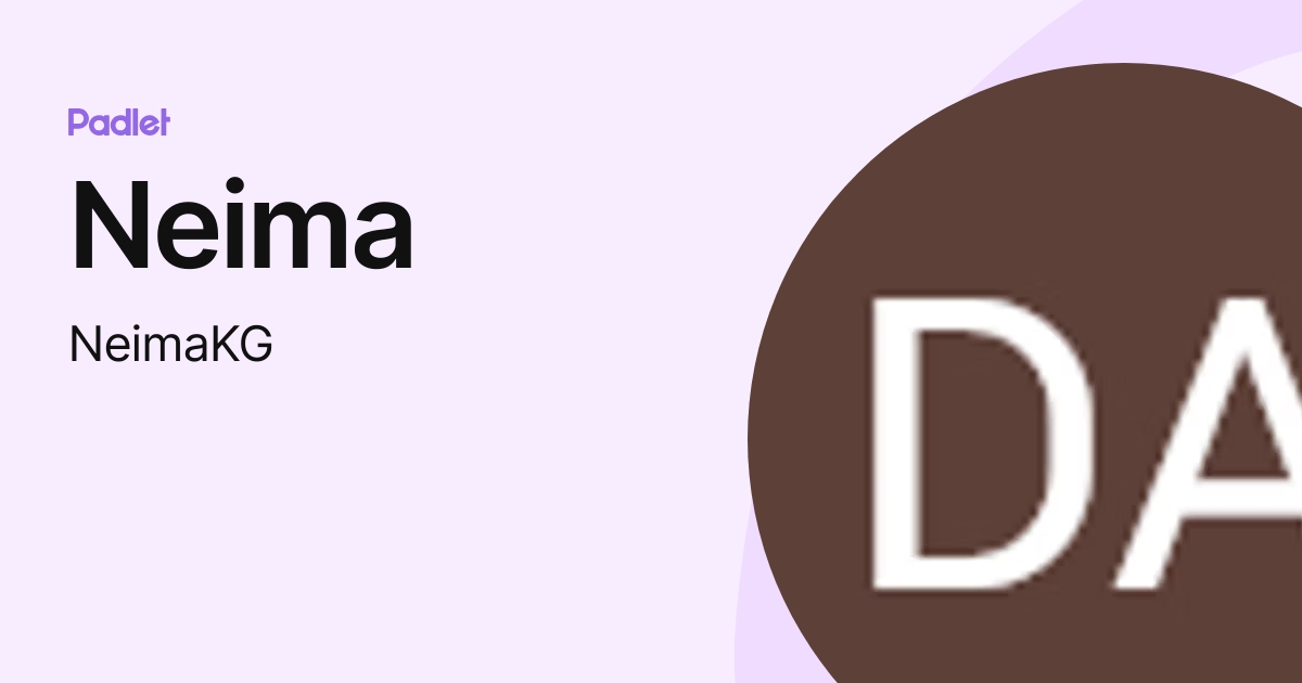 Neima (NeimaKG) profile | Padlet