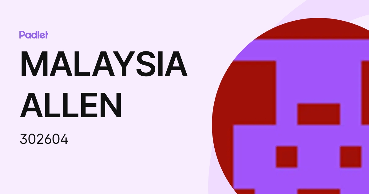 MALAYSIA ALLEN (302604) profile | Padlet