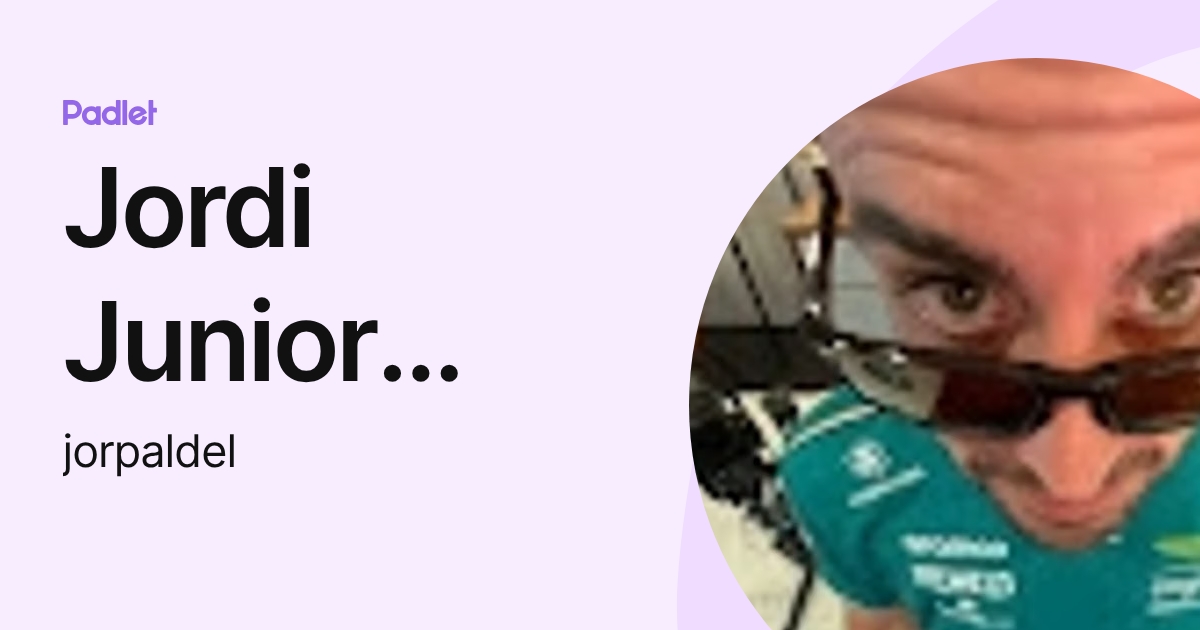 Jordi Junior Palou De Lima (jorpaldel) profile | Padlet